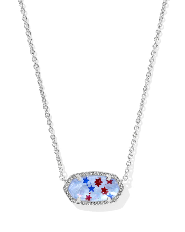 KENDRA SCOTT ELISA PENDANT NECKLACE - SILVER RWB STAR