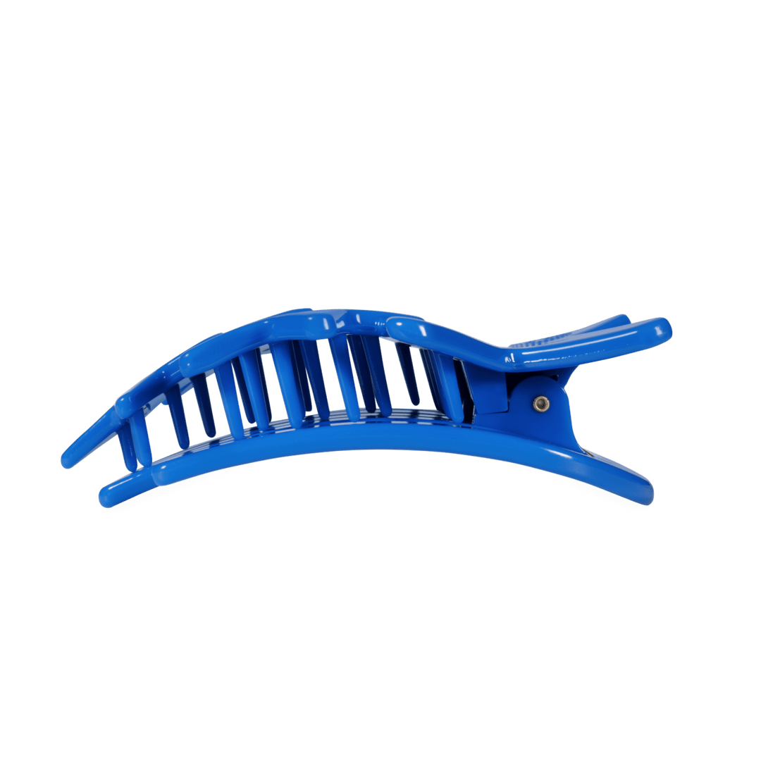 TELETIES LARGE FLAT HAIR CLIP - BLUE SHOOTING STARS