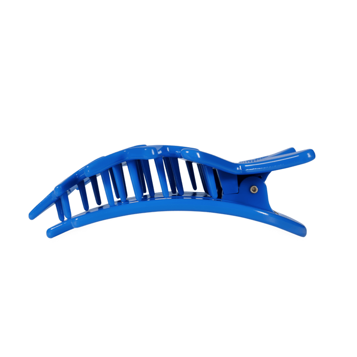 TELETIES LARGE FLAT HAIR CLIP - BLUE SHOOTING STARS