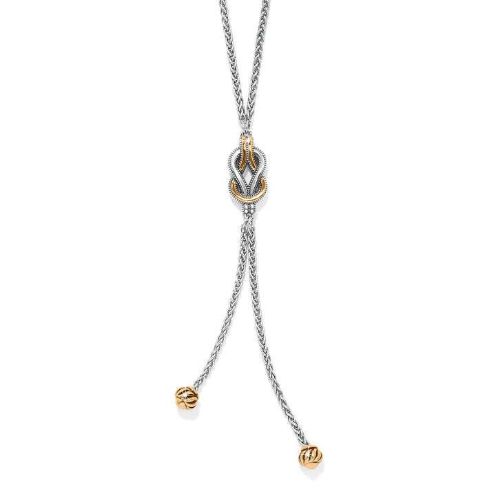 Interlok Harmony Lariat Necklace - Silver-Gold