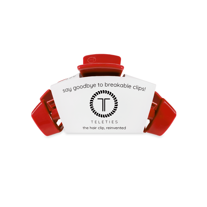 TELETIES SMALL CLASSIC HAIR CLIP - RED CARPET READY