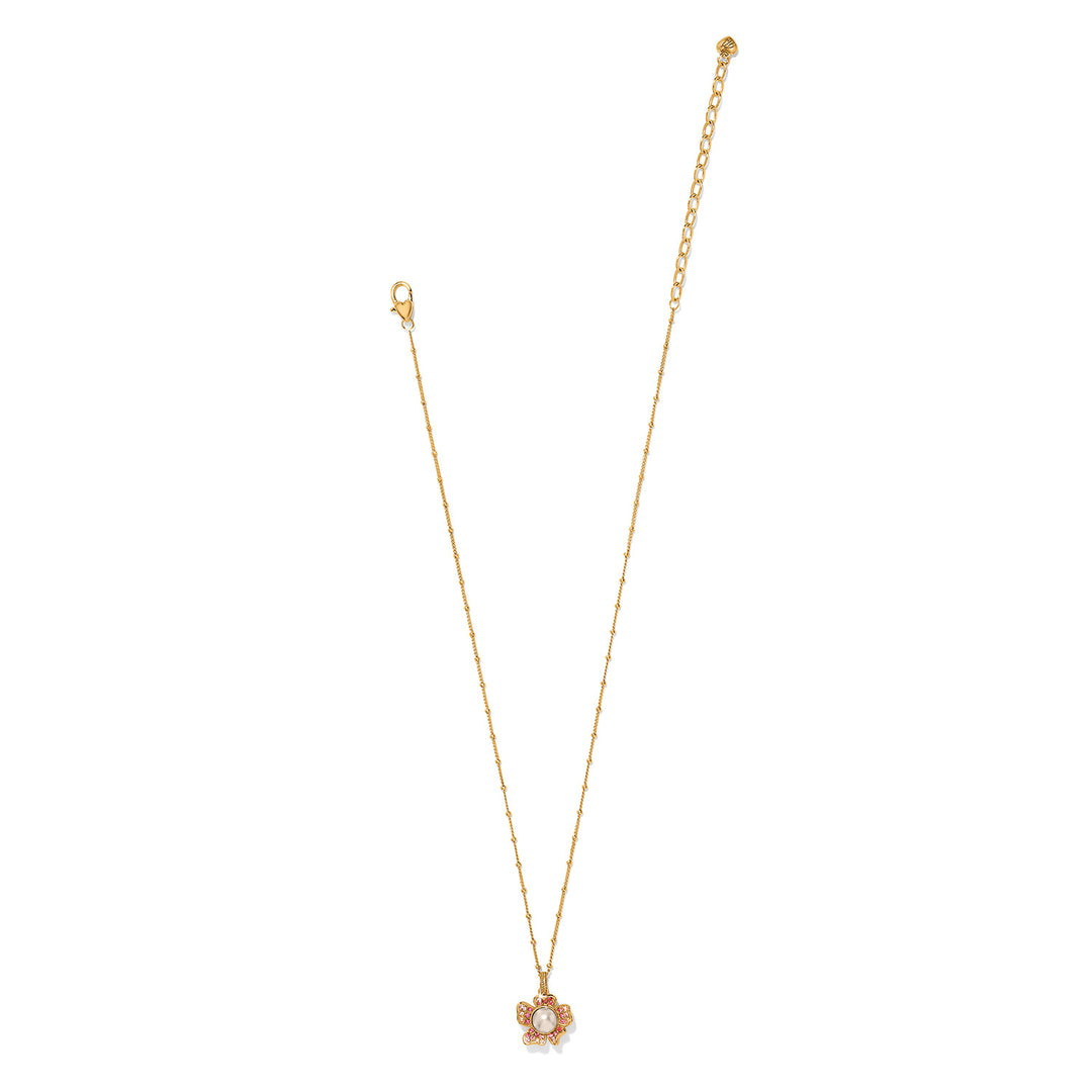 Everbloom Pearl Pink Short Necklace - Gold-Pink