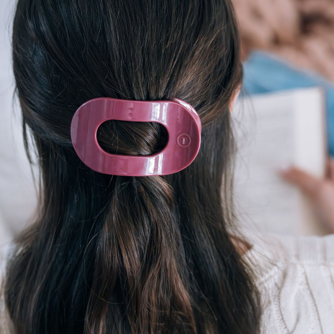 TELETIES MEDIUM FLAT ROUND HAIR CLIP - WILD SIDE