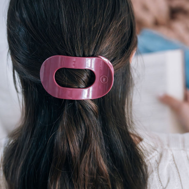 TELETIES MEDIUM FLAT ROUND HAIR CLIP - WILD SIDE