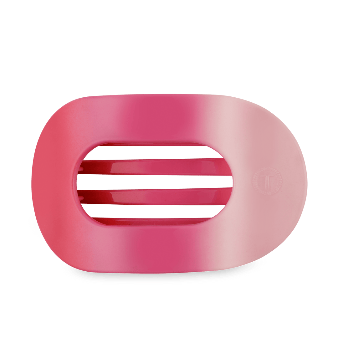 TELETIES LARGE FLAT ROUND HAIR CLIP - KISS & TELL