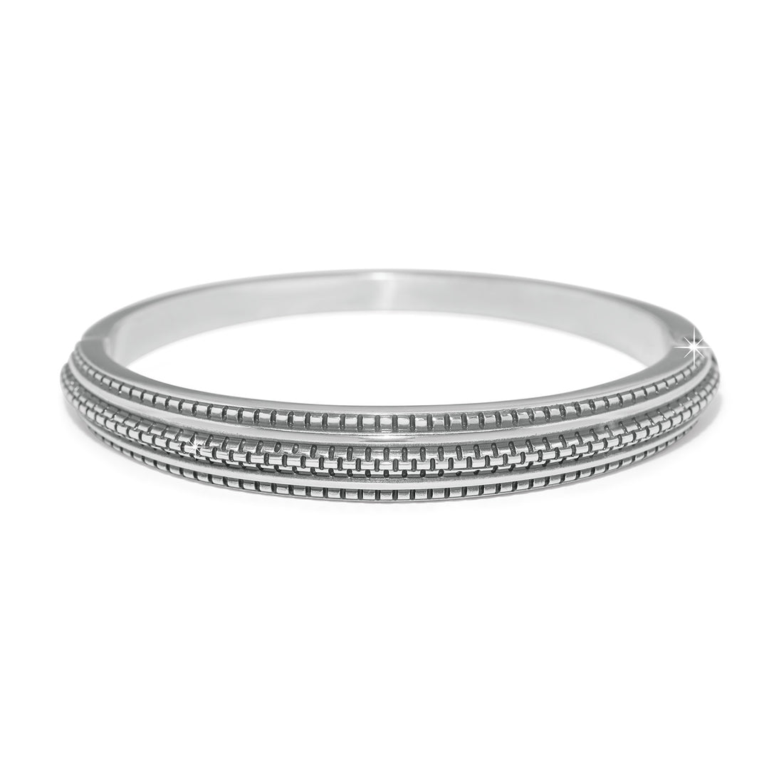 Ferrara Scala Hinged Bangle - Silver