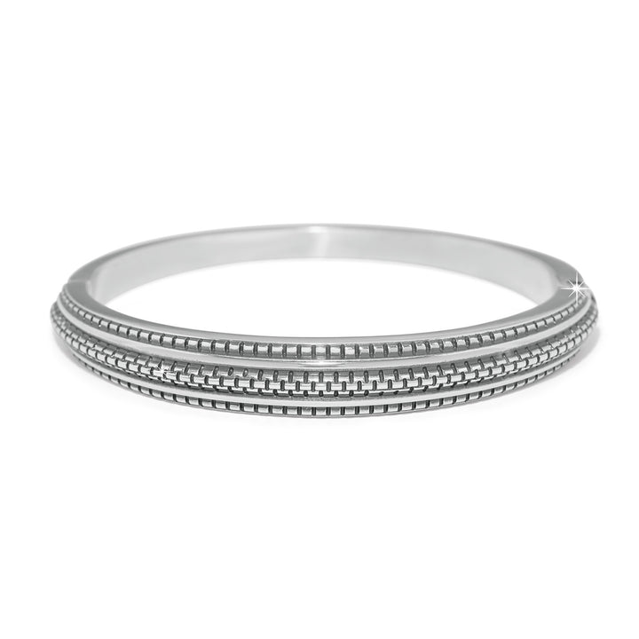 Ferrara Scala Hinged Bangle - Silver