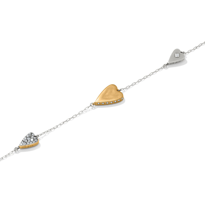 Love Message Higher Love Long Necklace - Silver-Gold