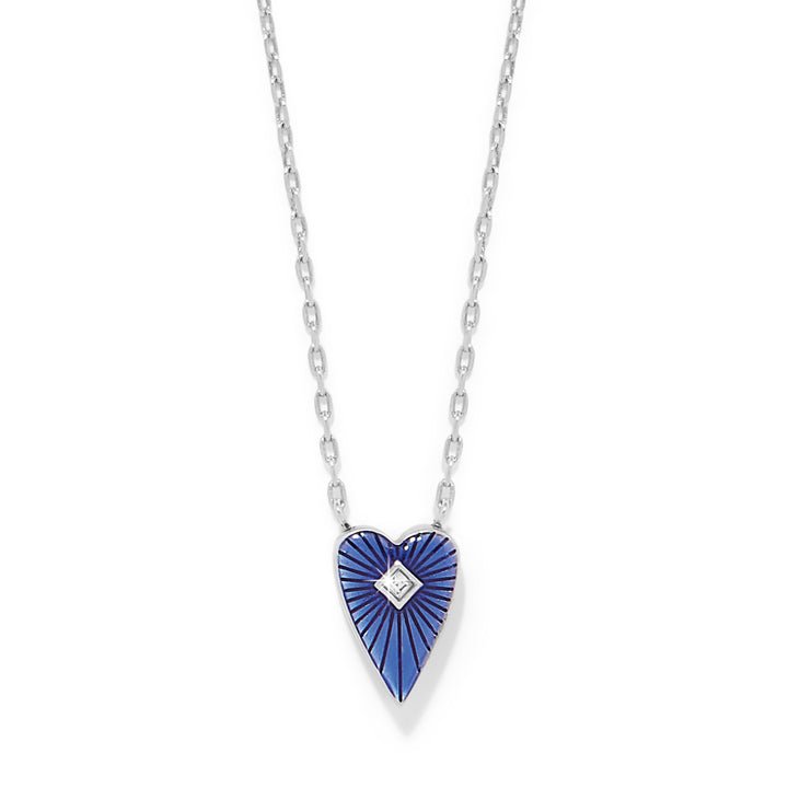 Love Messages B You Blue Necklace - Silver-Blue
