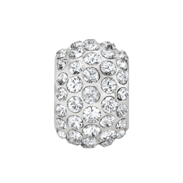 SIL STONE ICE DIVA BEAD - SILVER