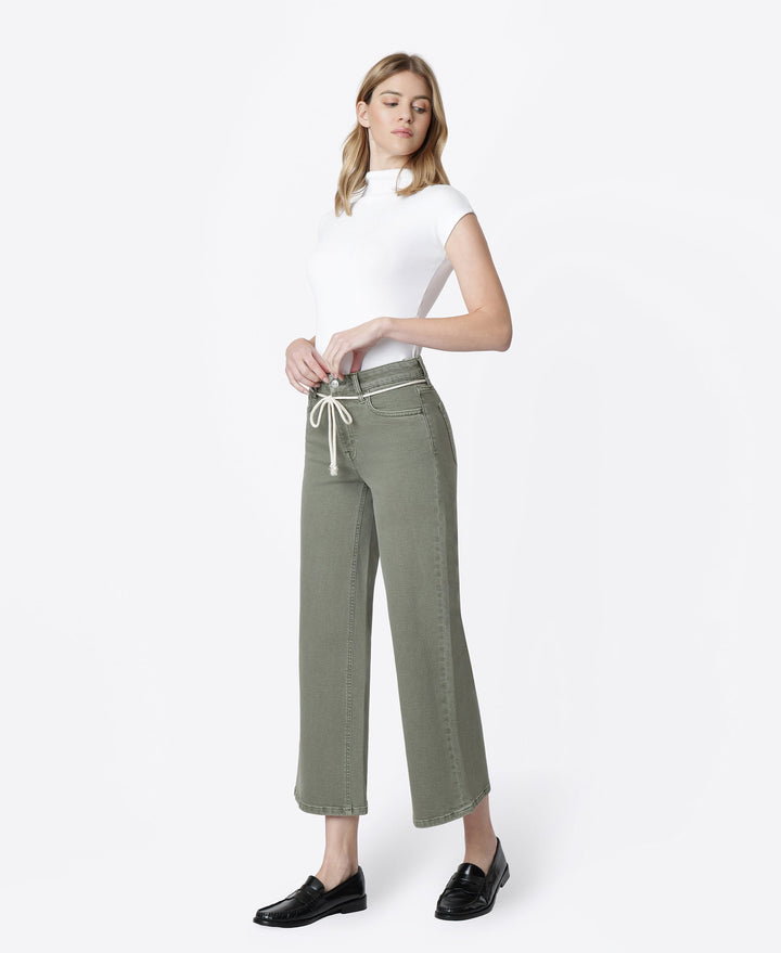 VERVET HR CROP WIDE LEG JEANS - SEA SPRAY - 27" INSEAM