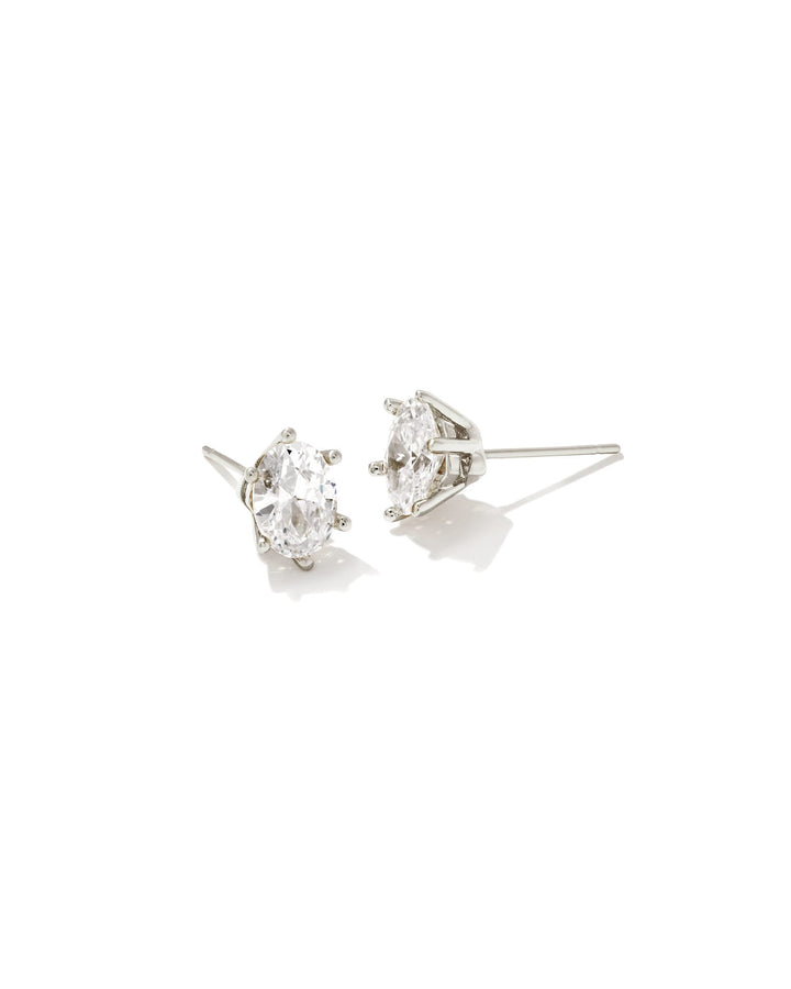KENDRA SCOTT CAILIN CRYSTAL STUD EARRINGS - SILVER