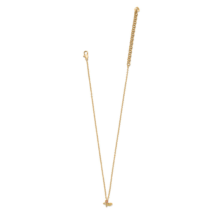 Enchanting Gem Butterfly Necklace - Gold