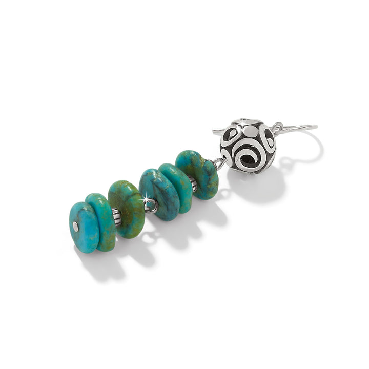 Contempo Sonoma Verde Blue French Wire Earrings - Silver-Turquoise