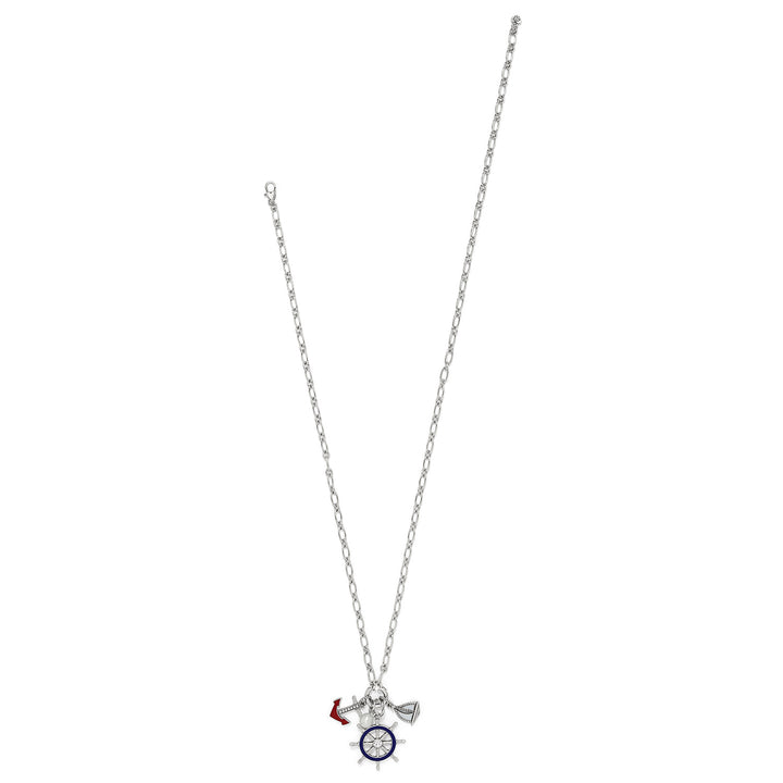 Americana Yacht Club Charm Necklace - Silver-Multi