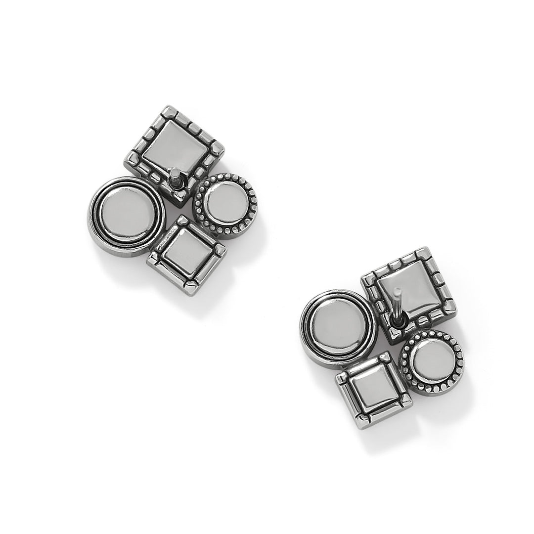 Halo Nova Cluster Post Earrings - Silver-Multi