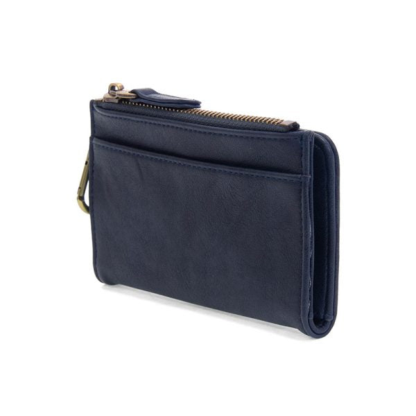 BOBBIE BIFOLD WALLET W/CARABINER - NAVY