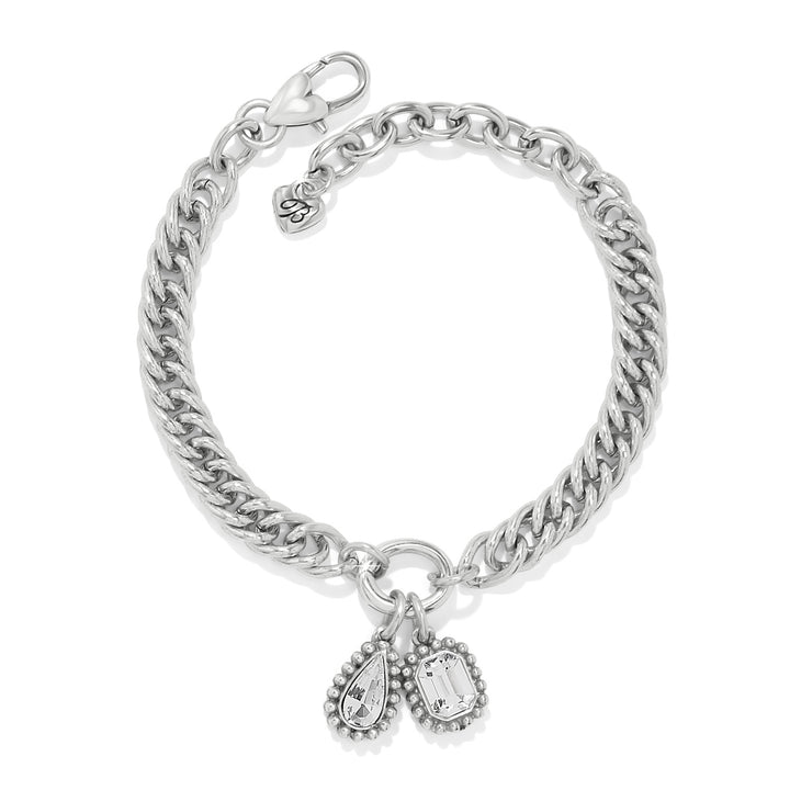 Twinkle Luxe Charm Link Bracelet - Silver