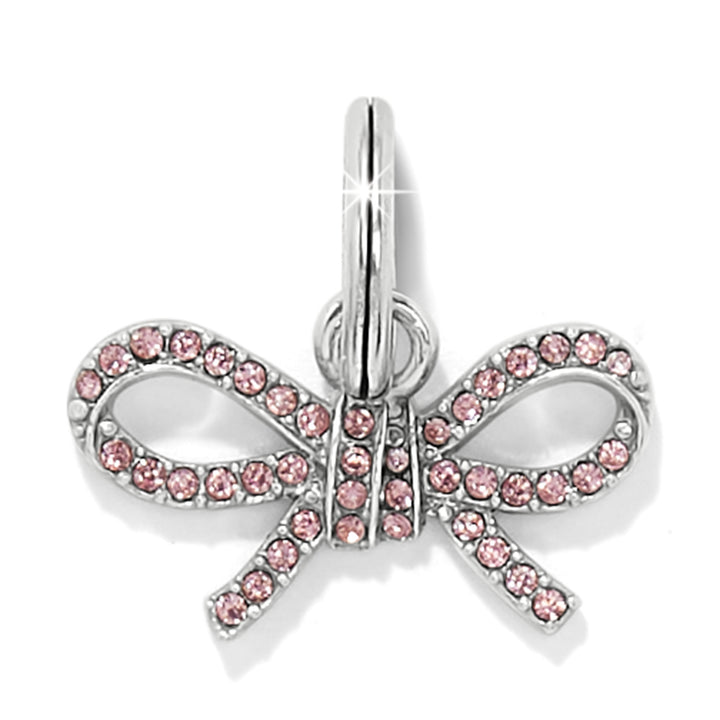 Illumina Bow Charm - Silver-Pink