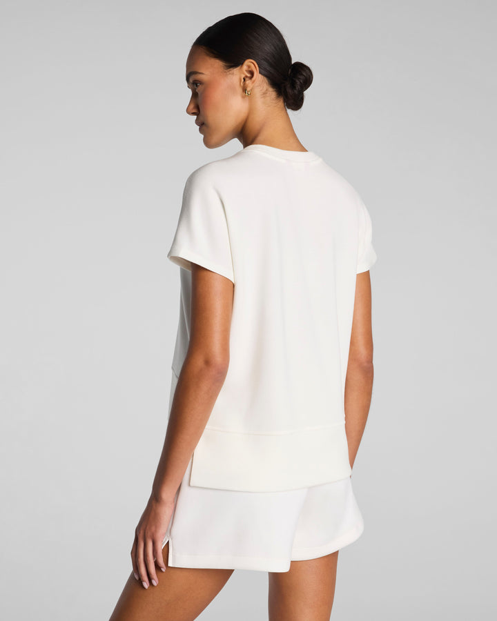 SPANX AIRESSENTIALS CREWNECK TEE - POWDER