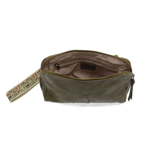 GIGI CROSSBODY W/WOVEN WRIST STRAP - OLIVE
