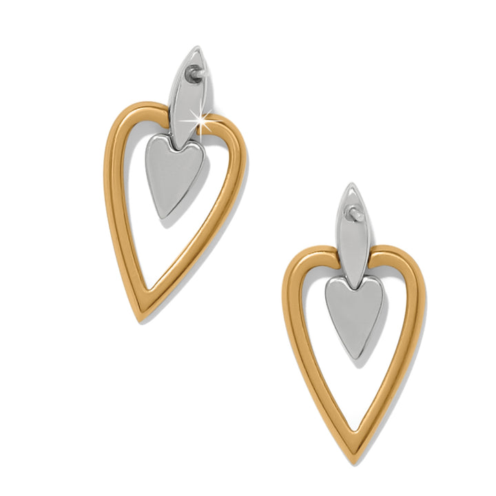 Love Messages B Calm Post Earrings - Silver-Gold