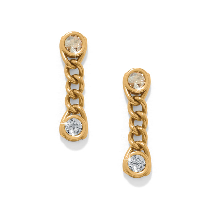 Trust Life Post Drop Earrings - Gold