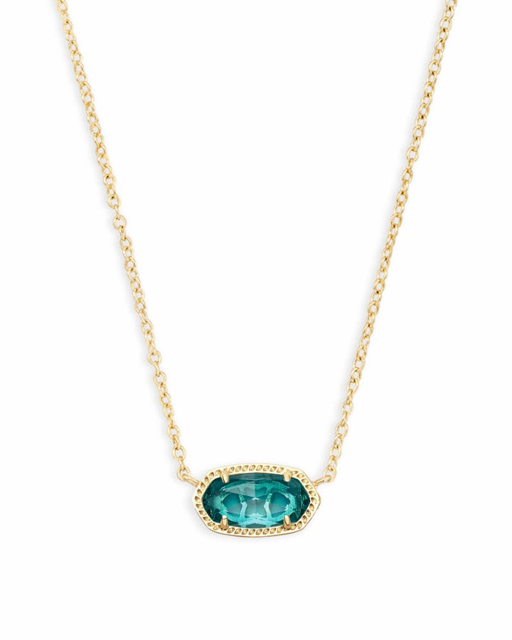 ELISA SHORT PENDANT NECKLACE - GOLD LONDON BLUE