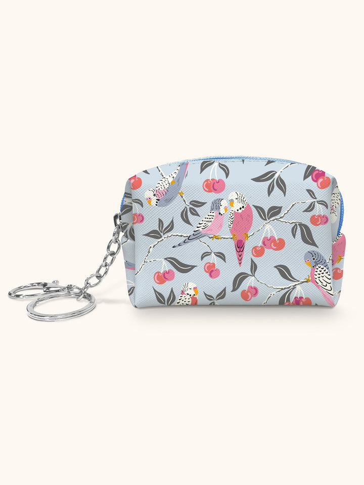 KEY CHAIN POUCH - BIRDS IN THE CHERRY TREE