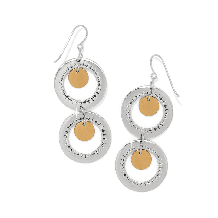 Palm Canyon Two Tone French Wire Earrings - Silver-Gold