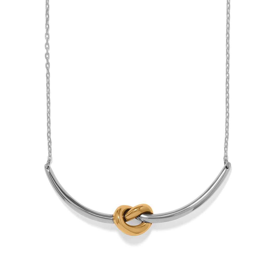 Interlok Single Knot Necklace - Silver-Gold