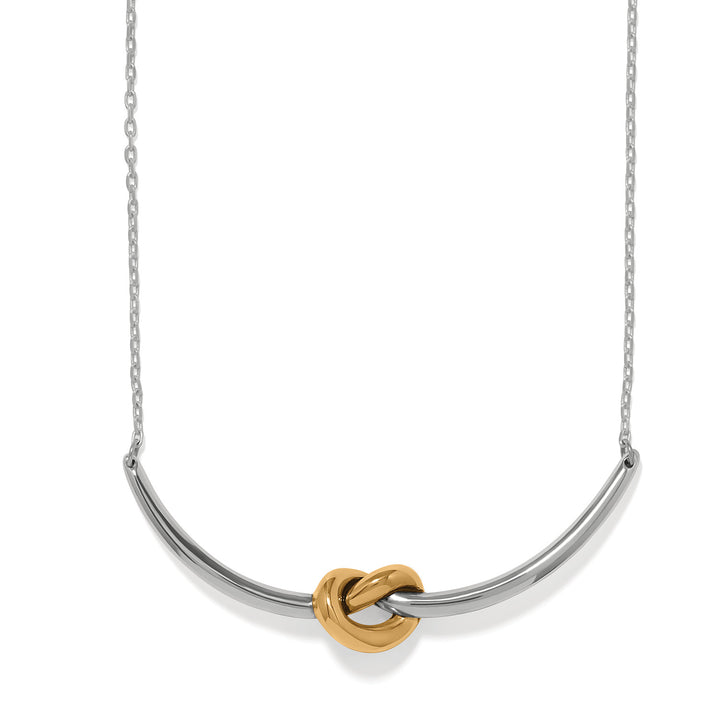 Interlok Single Knot Necklace - Silver-Gold