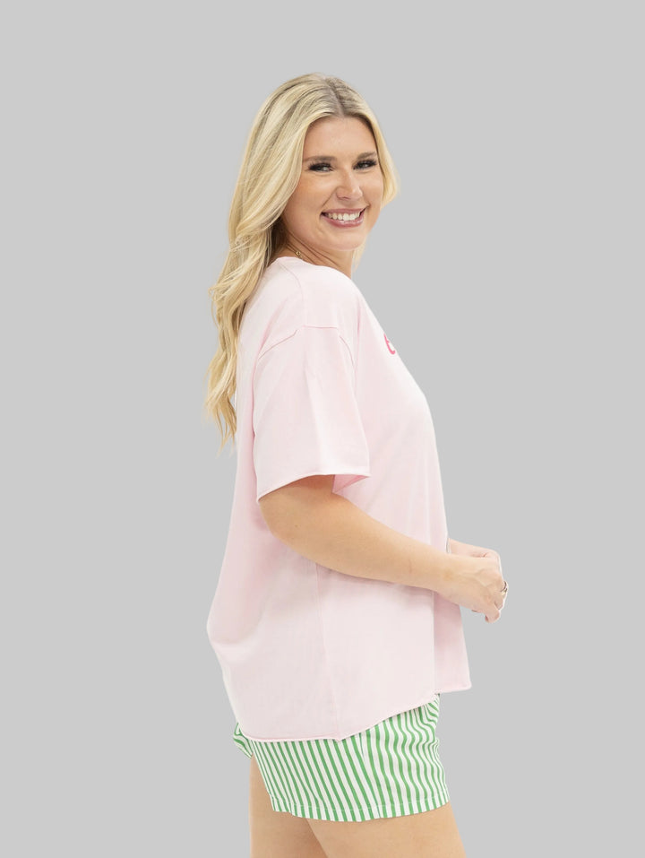SHORT SLEEVE ESPRESSO MARTINI TEE - PINK