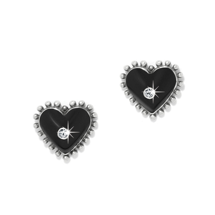 Pretty Tough Amour Heart Post Earrings - Silver