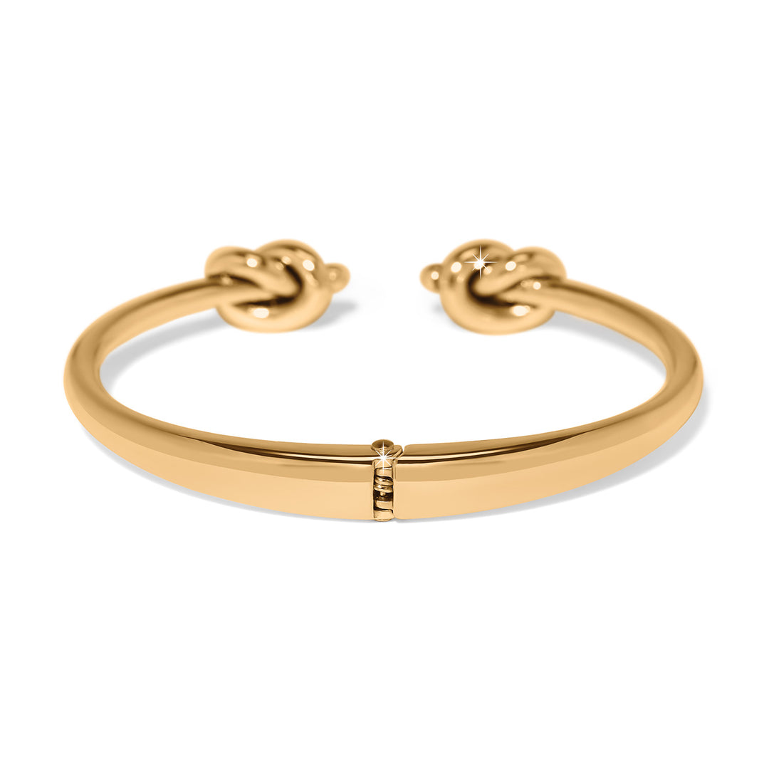 Interlok Single Knot Open Hinge Bangle - Gold