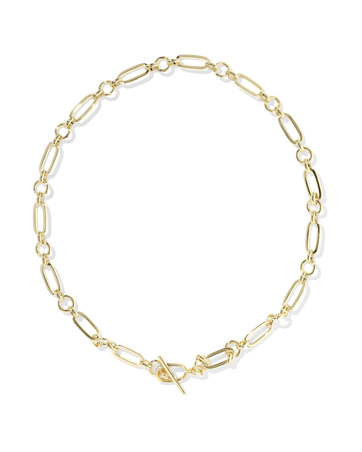KENDRA SCOTT SYLVIA METAL LINK AND CHAIN NECKLACE - GOLD