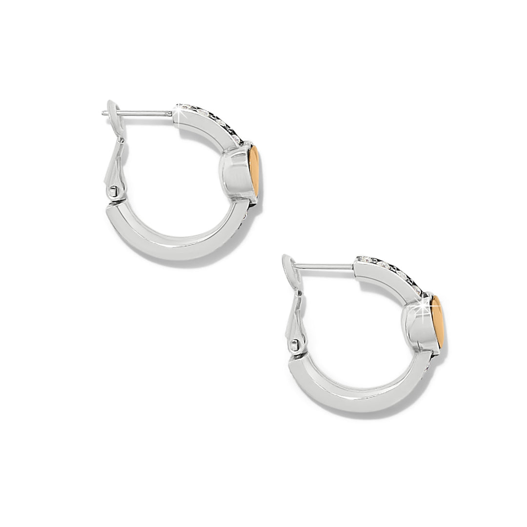 Mystery Of Love Heart Hoop Earrings - Silver-Gold