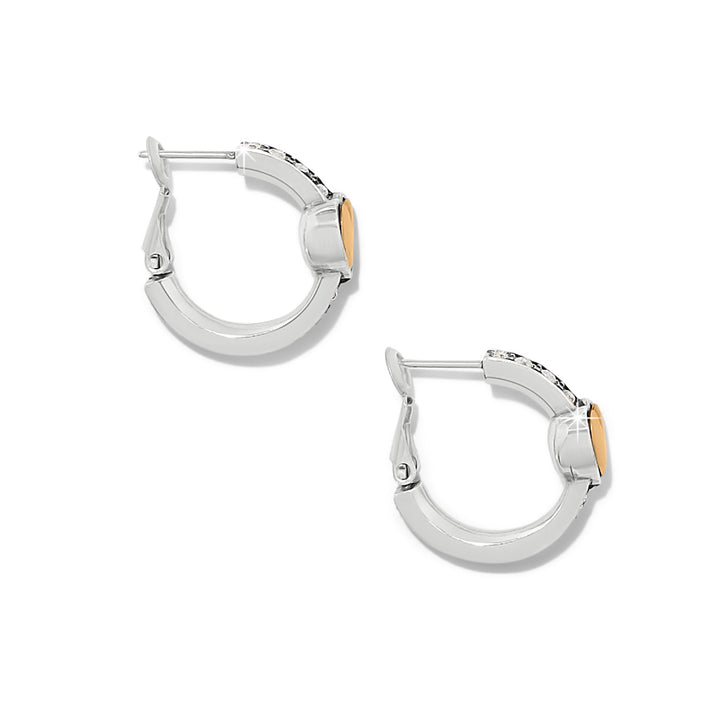 Mystery Of Love Heart Hoop Earrings - Silver-Gold
