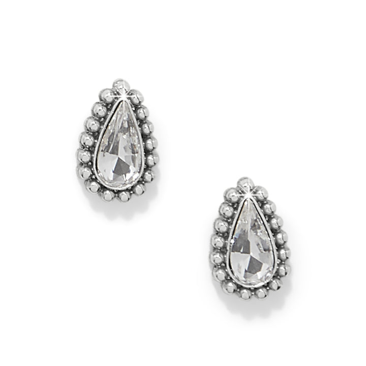 Twinkle Luxe Teardrop Post Earrings - Silver