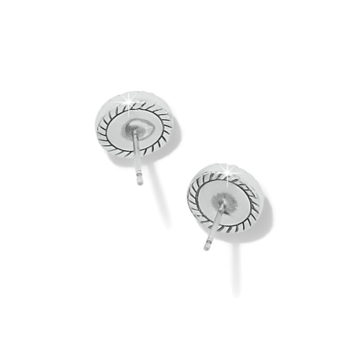 Illumina Celeste Dome Post Earrings - Silver