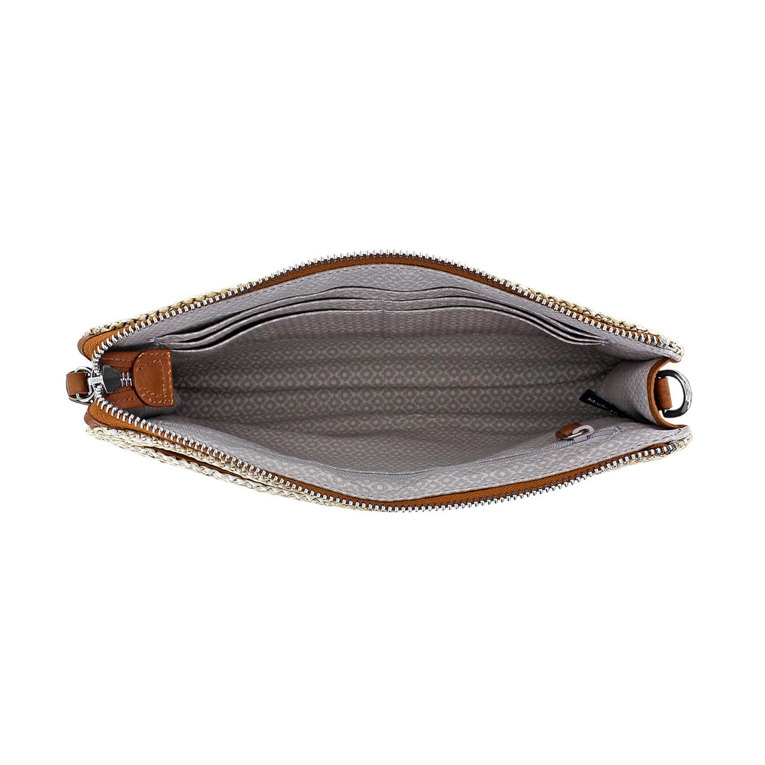 CONTEMPO STRAW POUCH - NATURAL-LUGGAGE