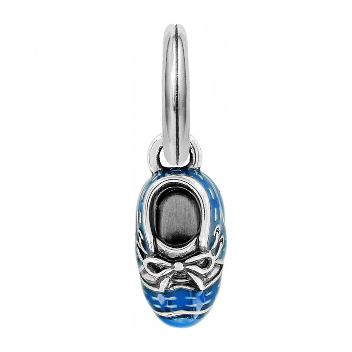 BABY BOY SHOE CHARM - SILVER-BLUE