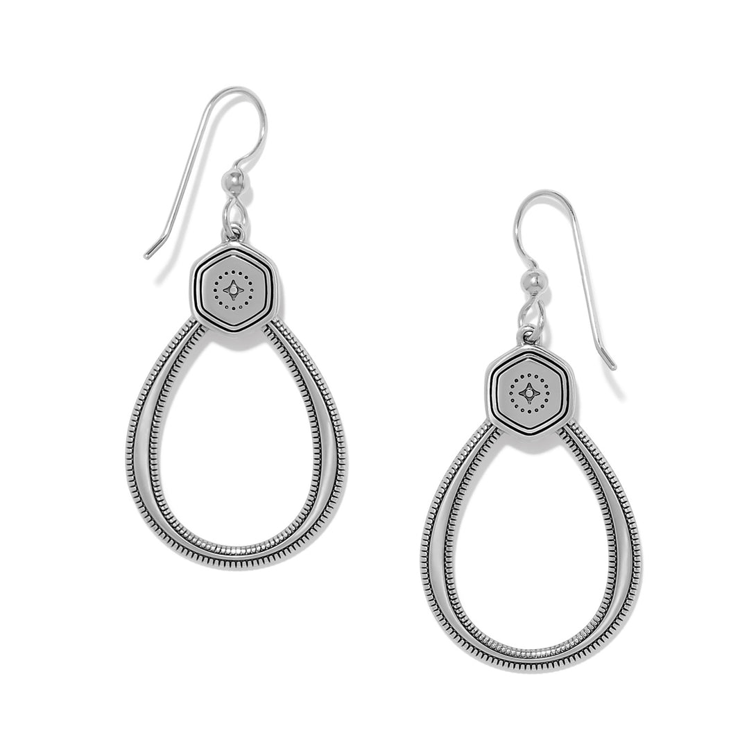 Mosaic Nova French Wire Earrings - Silver-Gold