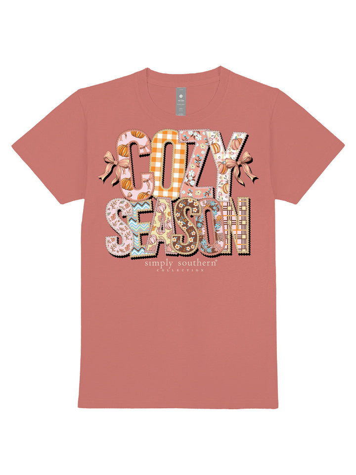 SIMPLY SOUTHERN SS COZY SEASON TEE - MAPLE