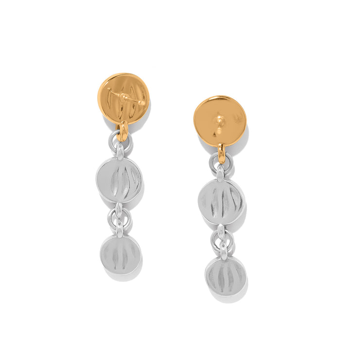 Cascade Drops Trio Post Drop Earrings - Silver-Gold