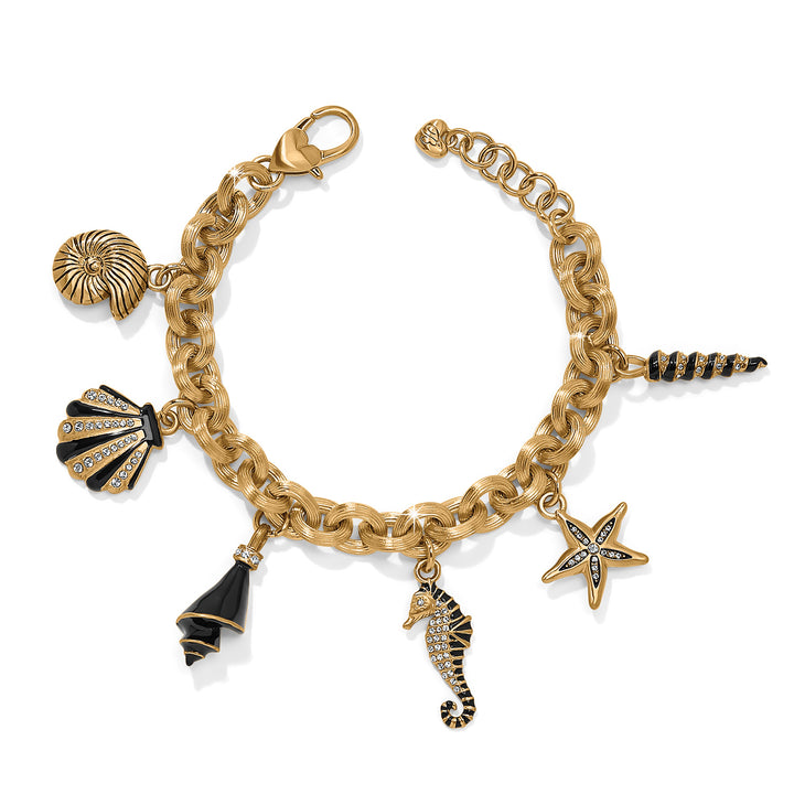 Twilight Waters Charm Bracelet - Gold-Black