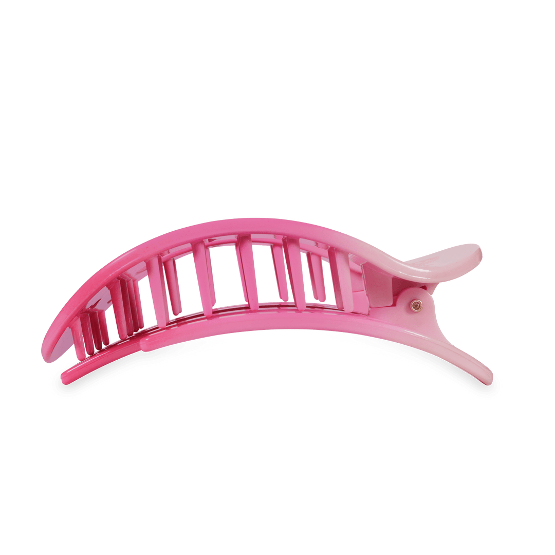 TELETIES LARGE FLAT ROUND HAIR CLIP - KISS & TELL