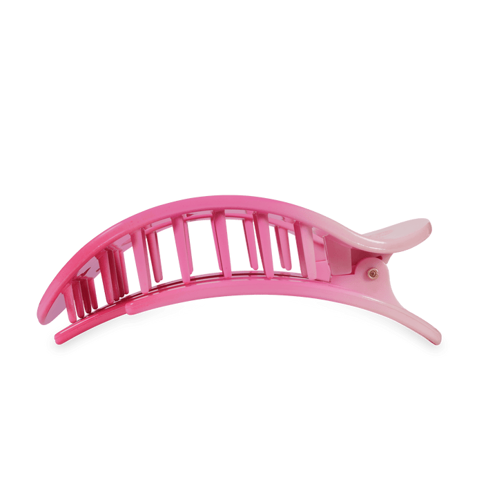 TELETIES LARGE FLAT ROUND HAIR CLIP - KISS & TELL