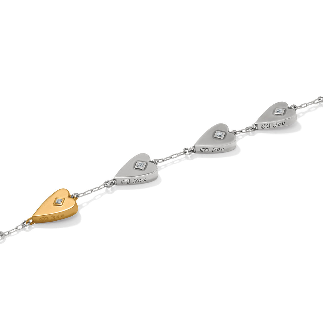 Love Messages Higher Love Bracelet - Silver-Gold