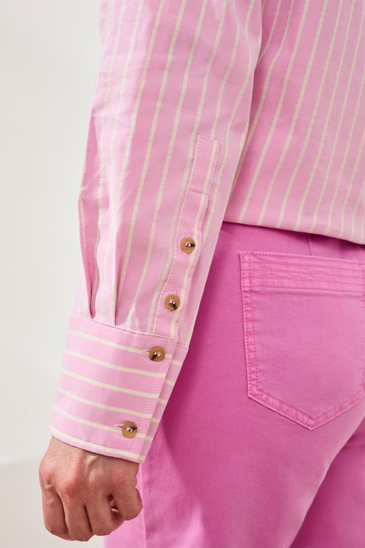 LONG SLEEVE BUTTON FRONT SHIRT - WISTERIA